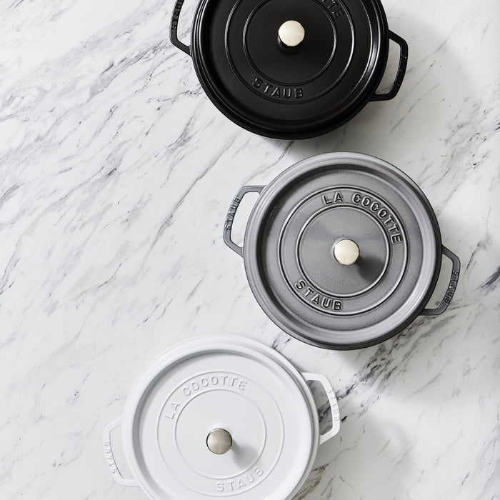STAUB Cocotte, 24 cm | Graphit-Grau | rund | Gusseisen