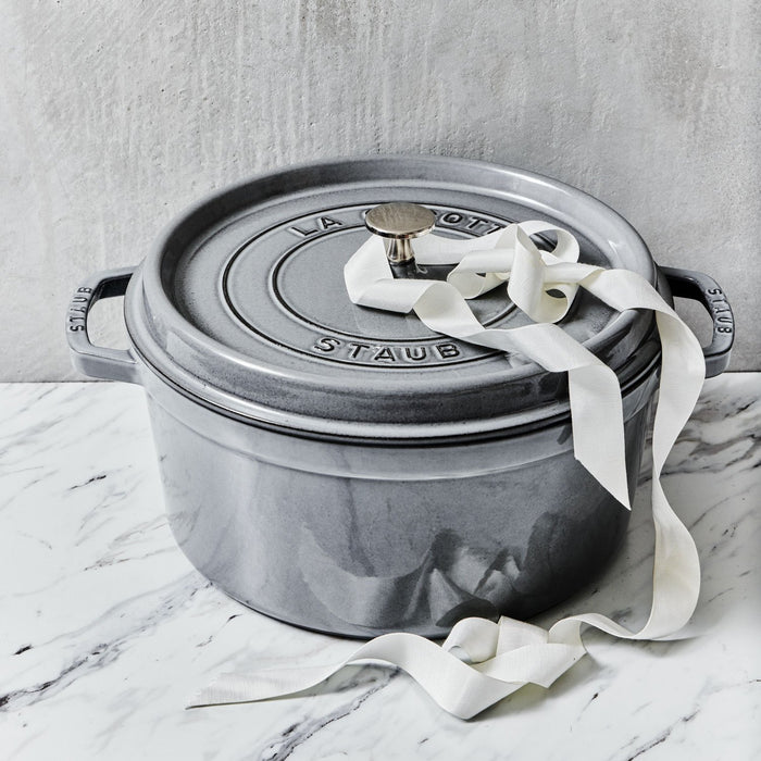 STAUB Cocotte, 24 cm | Graphit-Grau | rund | Gusseisen