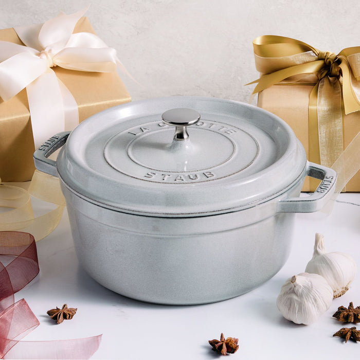 STAUB Cocotte, 24 cm | Graphit-Grau | rund | Gusseisen