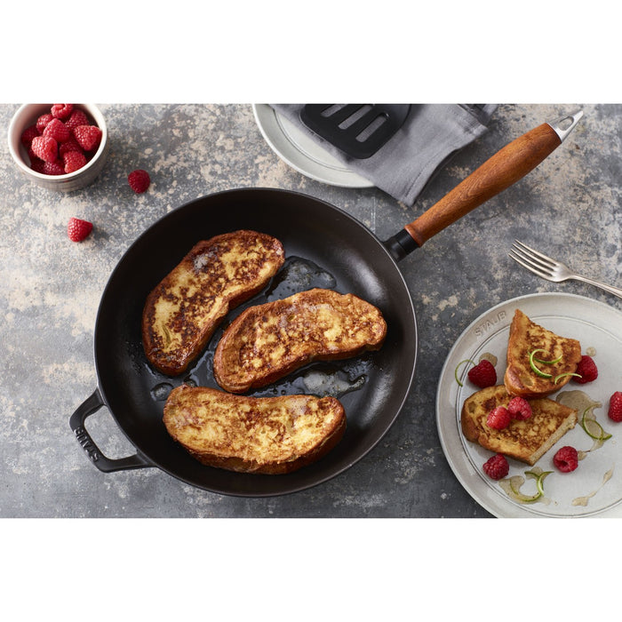 STAUB Bratpfanne, 24 cm | Schwarz | rund | Gusseisen