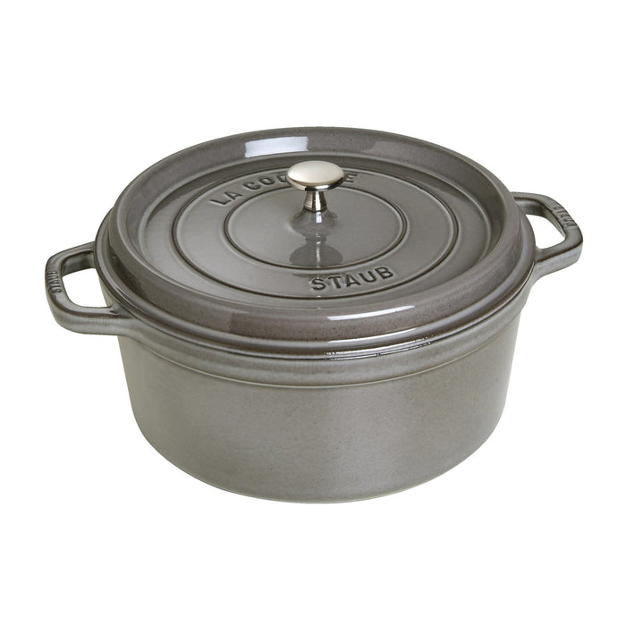 STAUB Cocotte, 28 cm | Graphit-Grau | rund | Gusseisen