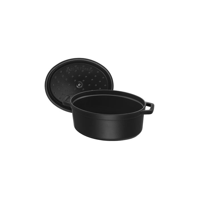 STAUB Cocotte, 29 cm | Schwarz | oval | Gusseisen