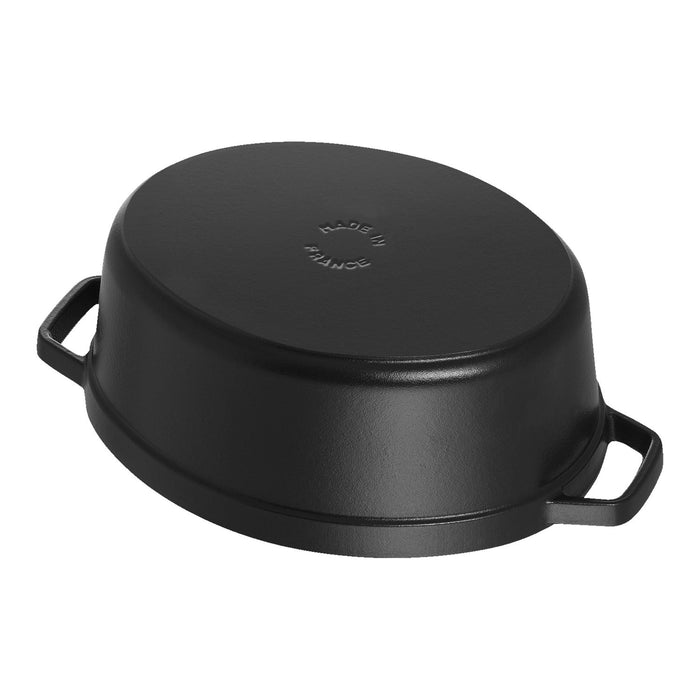 STAUB Cocotte, 29 cm | Schwarz | oval | Gusseisen
