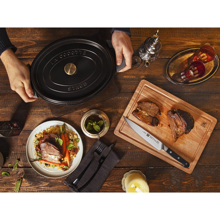 STAUB Cocotte, 33 cm | Schwarz | oval | Gusseisen
