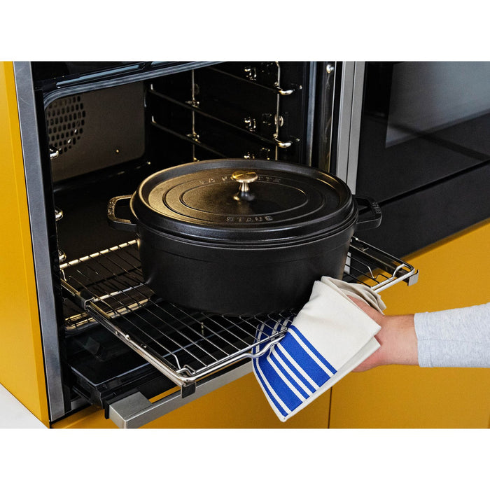 STAUB Cocotte, 33 cm | Schwarz | oval | Gusseisen