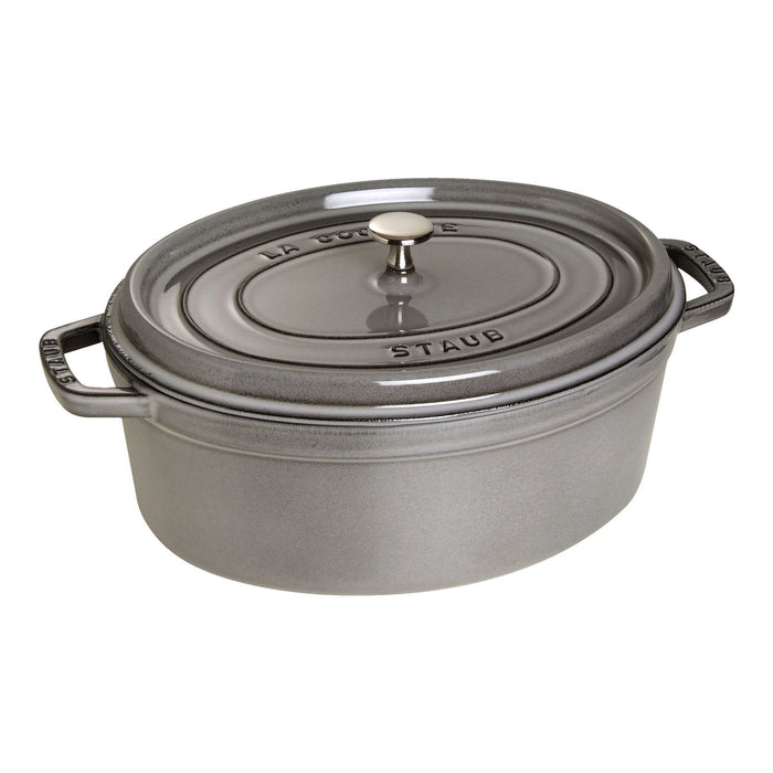 STAUB Cocotte, 33 cm | Graphit-Grau | oval | Gusseisen