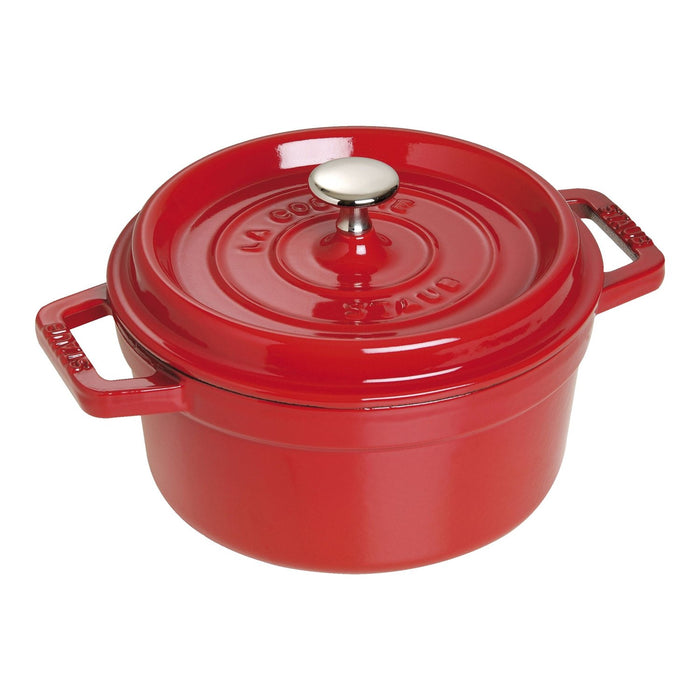STAUB Cocotte, 22 cm | Kirsch-Rot | rund | Gusseisen