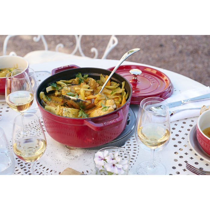 STAUB Cocotte, 22 cm | Kirsch-Rot | rund | Gusseisen