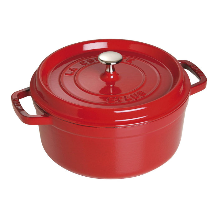 STAUB Cocotte, 24 cm | Kirsch-Rot | rund | Gusseisen