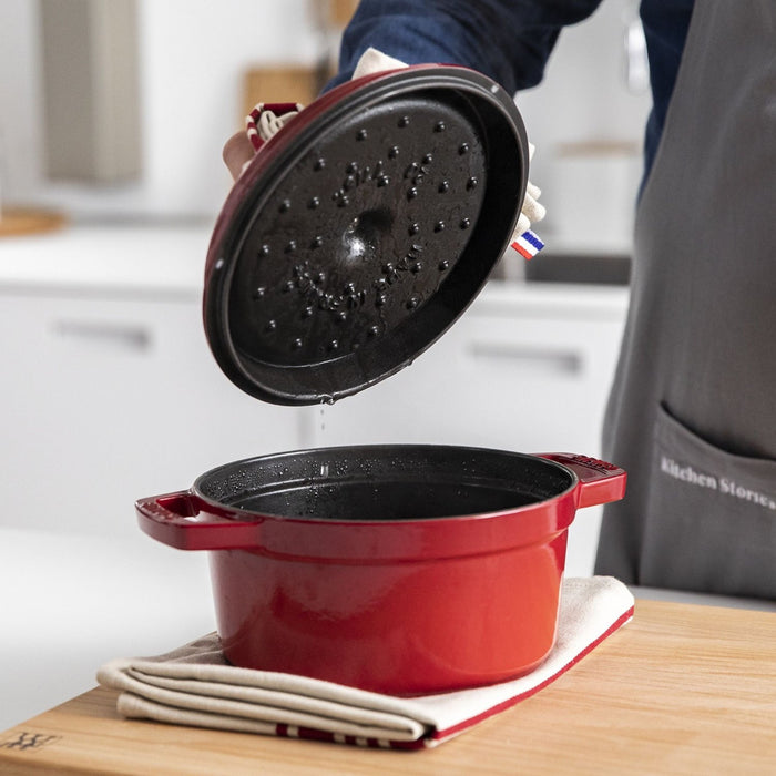 STAUB Cocotte, 24 cm | Kirsch-Rot | rund | Gusseisen