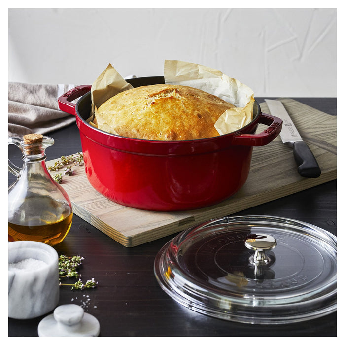STAUB Cocotte, 24 cm | Kirsch-Rot | rund | Gusseisen