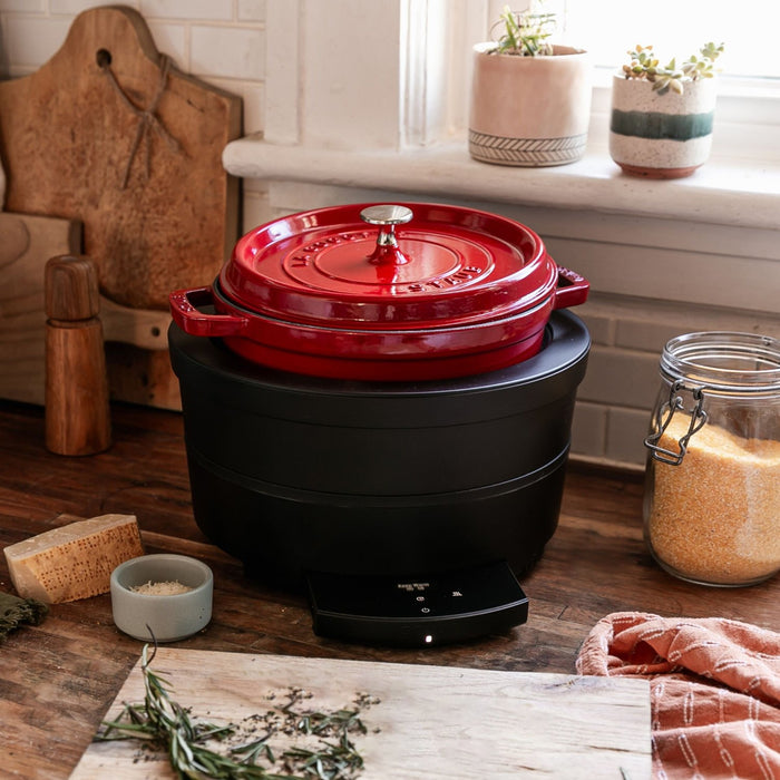 STAUB Cocotte, 24 cm | Kirsch-Rot | rund | Gusseisen