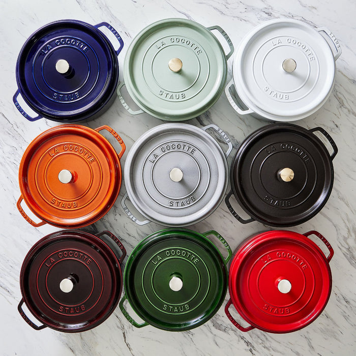 STAUB Cocotte, 24 cm | Kirsch-Rot | rund | Gusseisen