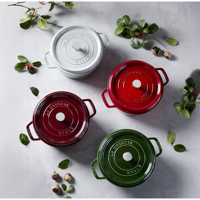 STAUB Cocotte, 24 cm | Kirsch-Rot | rund | Gusseisen