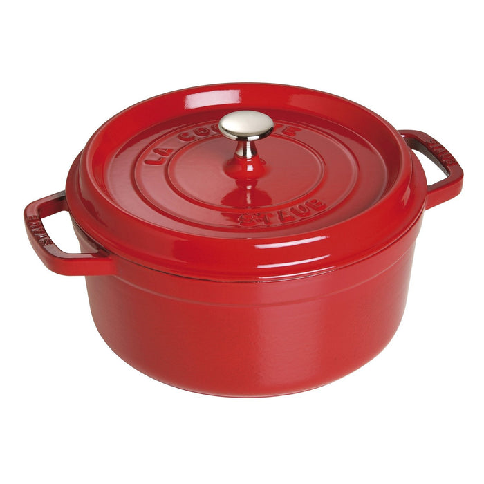 STAUB Cocotte, 26 cm | Kirsch-Rot | rund | Gusseisen