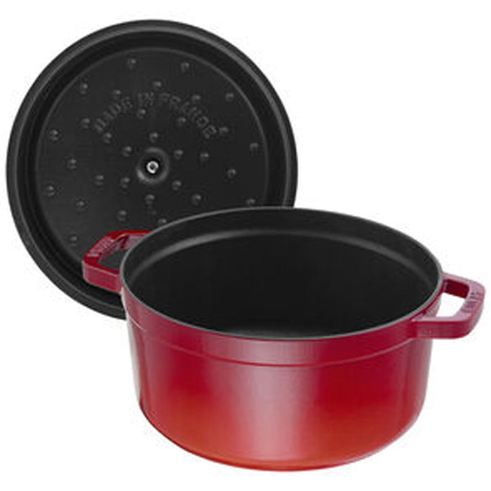 STAUB Cocotte, 26 cm | Kirsch-Rot | rund | Gusseisen