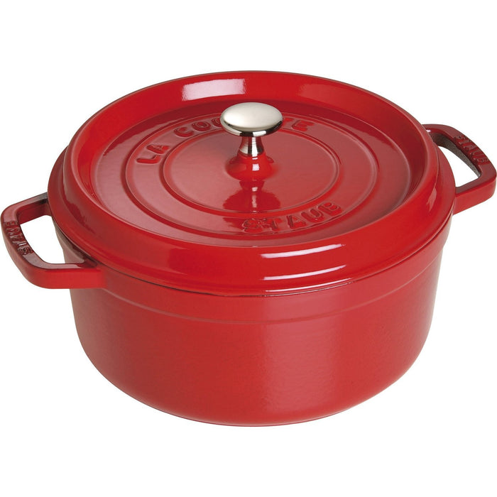STAUB Cocotte, 26 cm | Kirsch-Rot | rund | Gusseisen