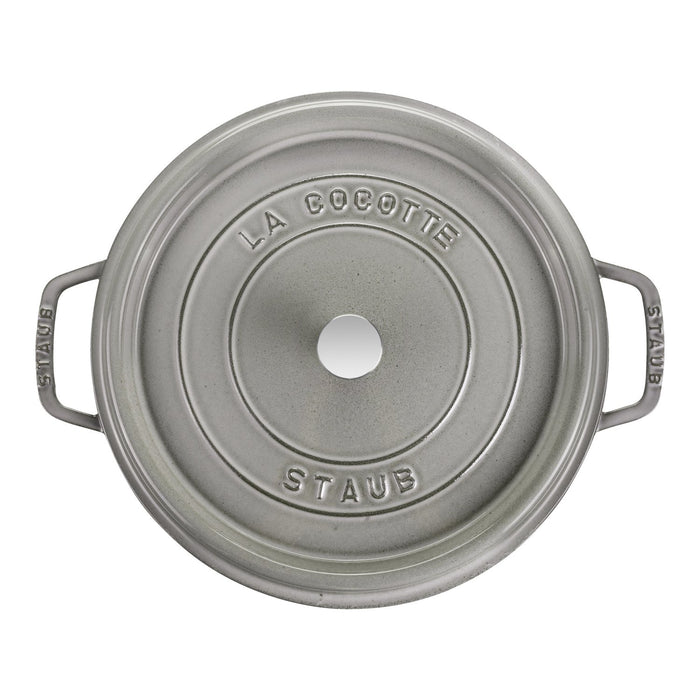 STAUB Cocotte, 30 cm | Graphit-Grau | rund | Gusseisen