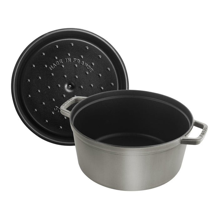 STAUB Cocotte, 30 cm | Graphit-Grau | rund | Gusseisen