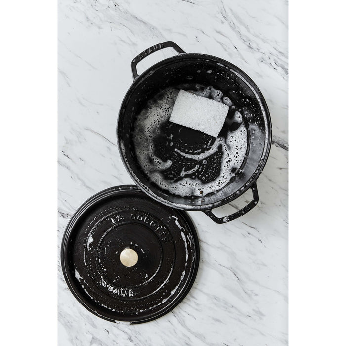 STAUB Cocotte, 34 cm | Schwarz | rund | Gusseisen