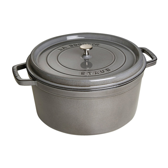 STAUB Cocotte, 34 cm | Graphit-Grau | rund | Gusseisen