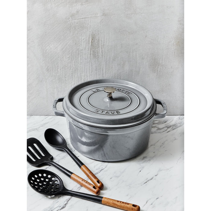 STAUB Cocotte, 34 cm | Graphit-Grau | rund | Gusseisen