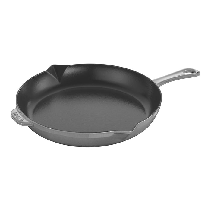 STAUB Bratpfanne mit Ausgießnase, 26 cm | Gusseisen | Graphit-Grau | rund