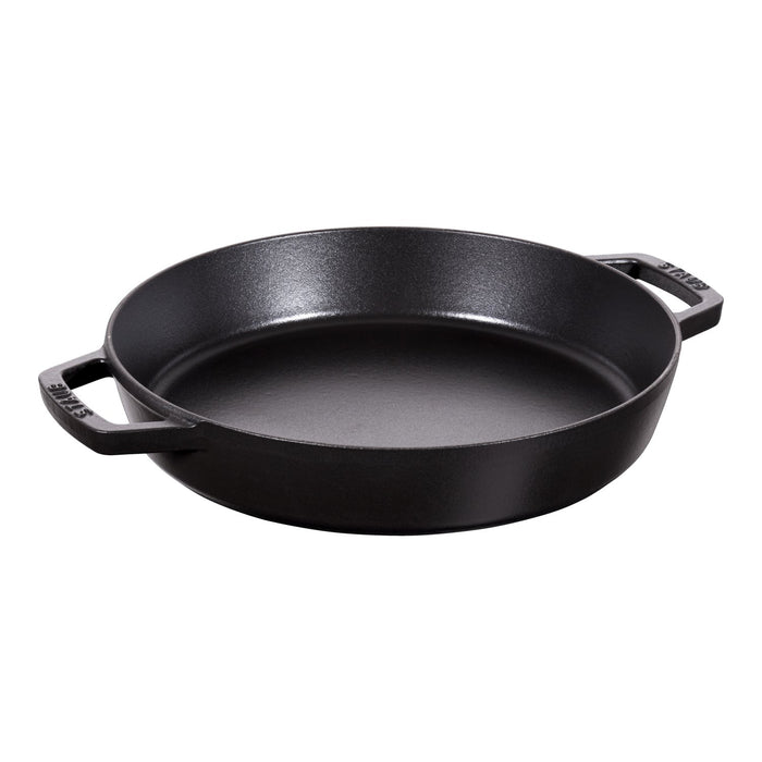 STAUB Paella-Pfanne, 34 cm | Schwarz | rund | Gusseisen