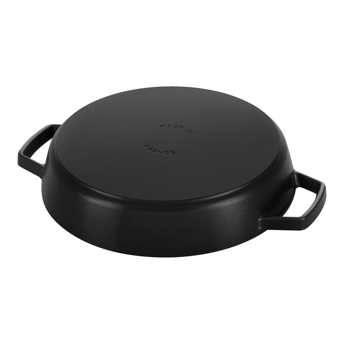STAUB Paella-Pfanne, 34 cm | Schwarz | rund | Gusseisen