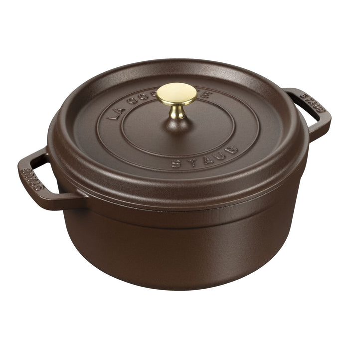 STAUB Cocotte, 24 cm | Chocolate | rund | Gusseisen