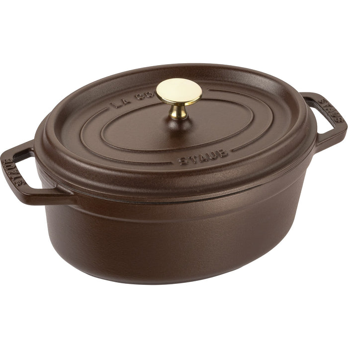 STAUB Cocotte, 23 cm | Chocolate | oval | Gusseisen