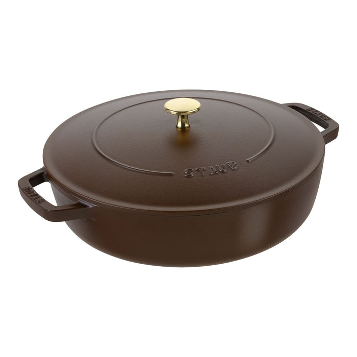 STAUB Schmorpfanne Chistera, 28 cm | rund | Gusseisen | Chocolate