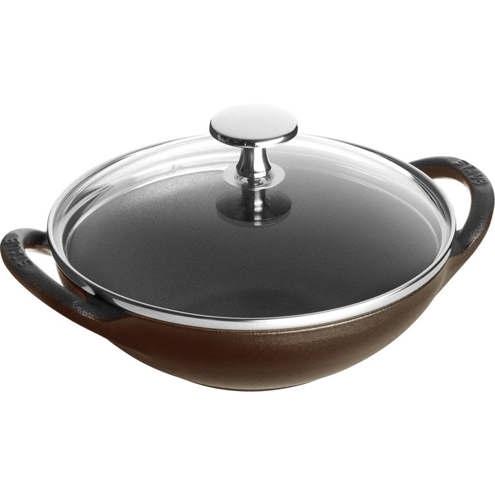 STAUB Wok, 16 cm | rund | Gusseisen | Chocolate