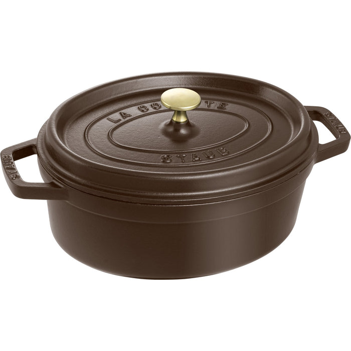 STAUB Cocotte, 31 cm | Chocolate | oval | Gusseisen