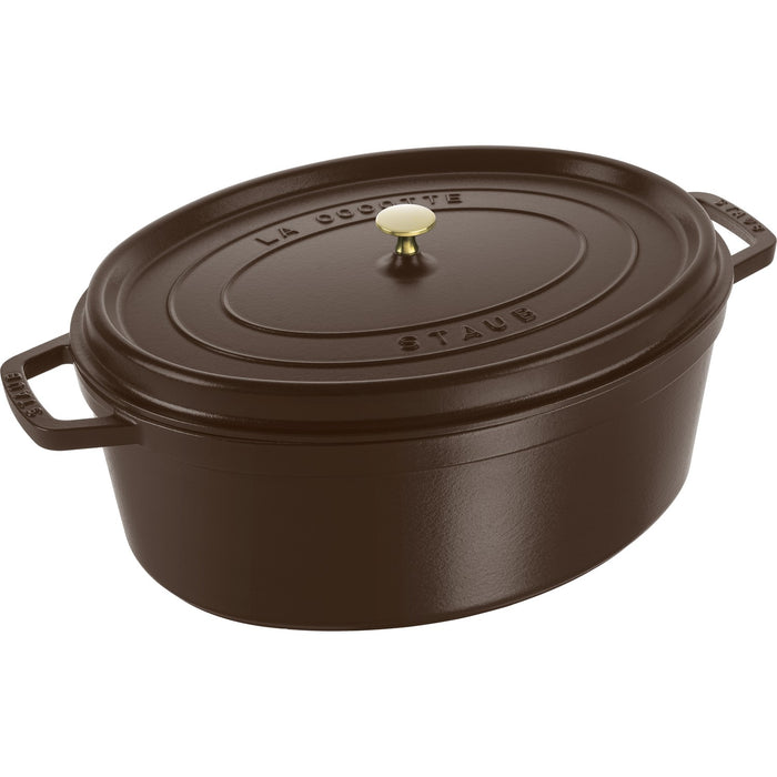 STAUB Cocotte, 33 cm | Chocolate | oval | Gusseisen