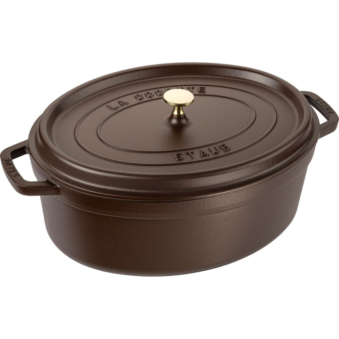 STAUB Cocotte, 37 cm | Chocolate | oval | Gusseisen