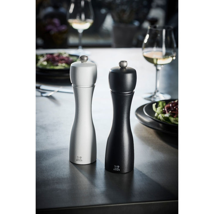 Peugeot TAHITI Duo Pfeffer- und Salzmühle aus Holz, mattschwarz und mattweiß, 20 cm