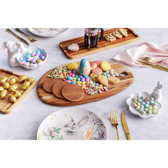 TEAKHAUS Ovales Schneidebrett, S