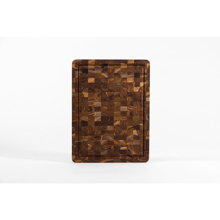 TEAKHAUS Butcher Block mit Saftkanal, M