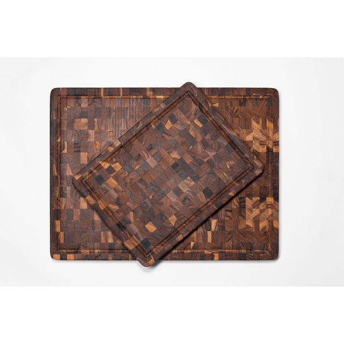 TEAKHAUS Butcher Block mit Saftkanal, M