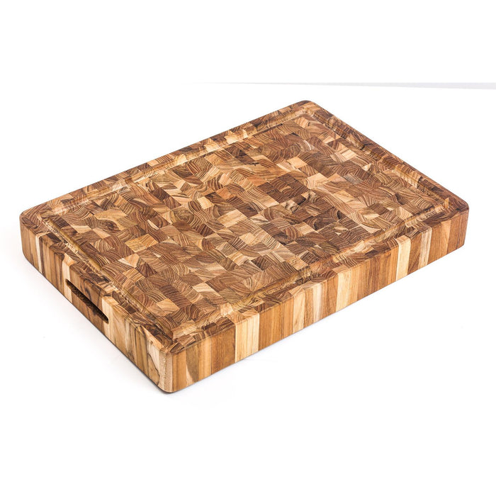 TEAKHAUS Butcher Block mit Saftkanal, extra Dick