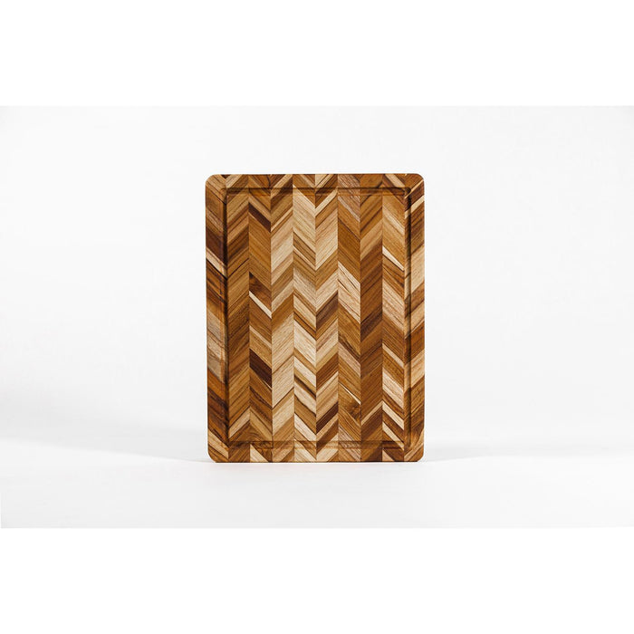 TEAKHAUS Herringbone Schneidebrett Extradick (M)