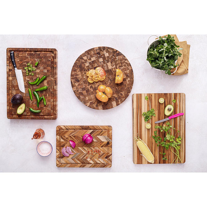 TEAKHAUS Herringbone Schneidebrett Extradick (M)