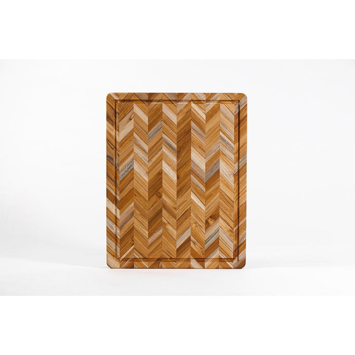 TEAKHAUS Herringbone Schneidebrett Extradick (L)