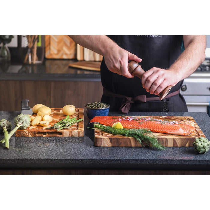 TEAKHAUS Herringbone Schneidebrett, M