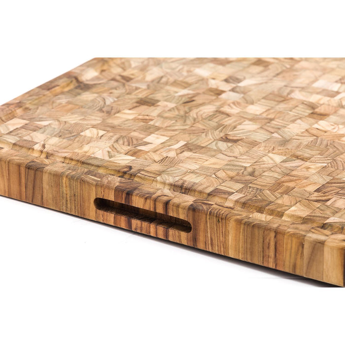 TEAKHAUS Butcher Block mit Saftkanal, L