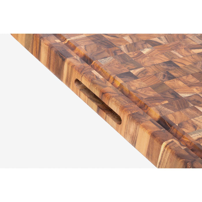 TEAKHAUS Butcher Block mit Saftkanal, L