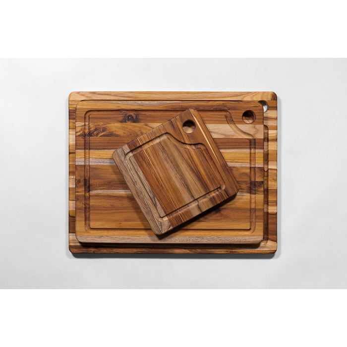 TEAKHAUS Schneidebrett mit Saftkanal, L