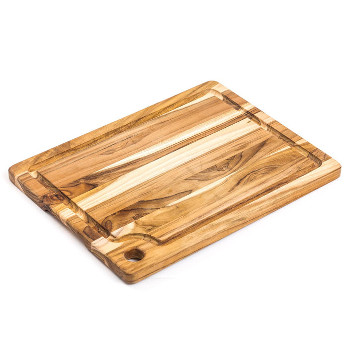 TEAKHAUS Schneidebrett mit Saftkanal, M