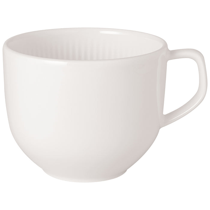 Villeroy & Boch - Afina Kaffeetasse mit Untertasse, 150 ml, Kaffee- und Tee-Set für 1 Person, Made in Germany, Premium Porzellan, spülmaschinenfest und mikrowellensicher, weiß
